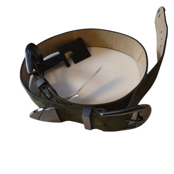 INC International Concepts Accessories - INC International Concepts Women's XL Olive Green Double Buckle Belt NEW